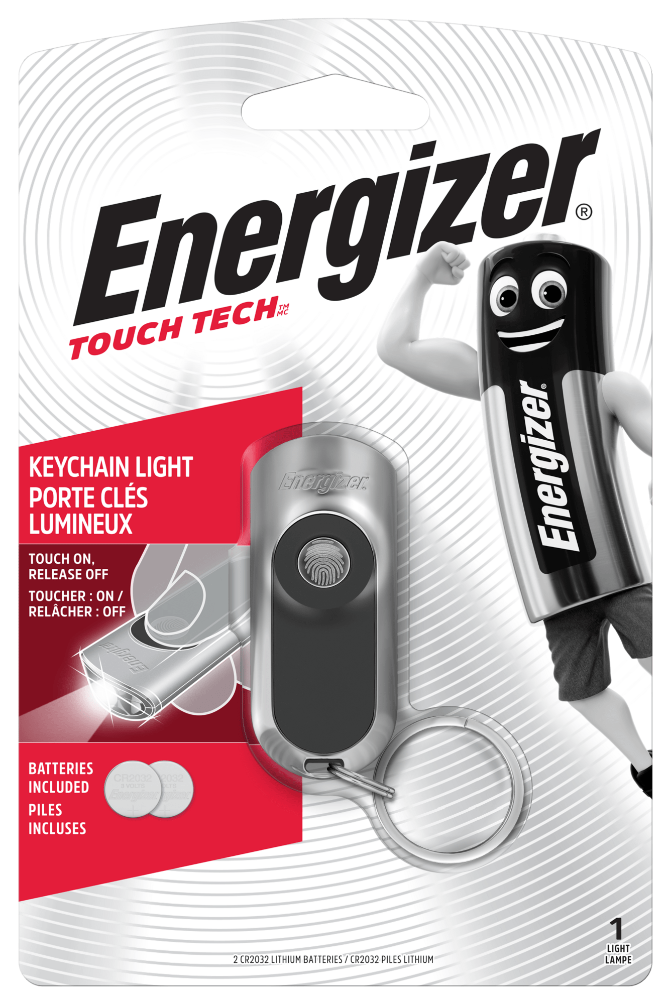 Energizer ručné svietidlo a kľúčenka Touch Tech Keychain 2 x CR2032