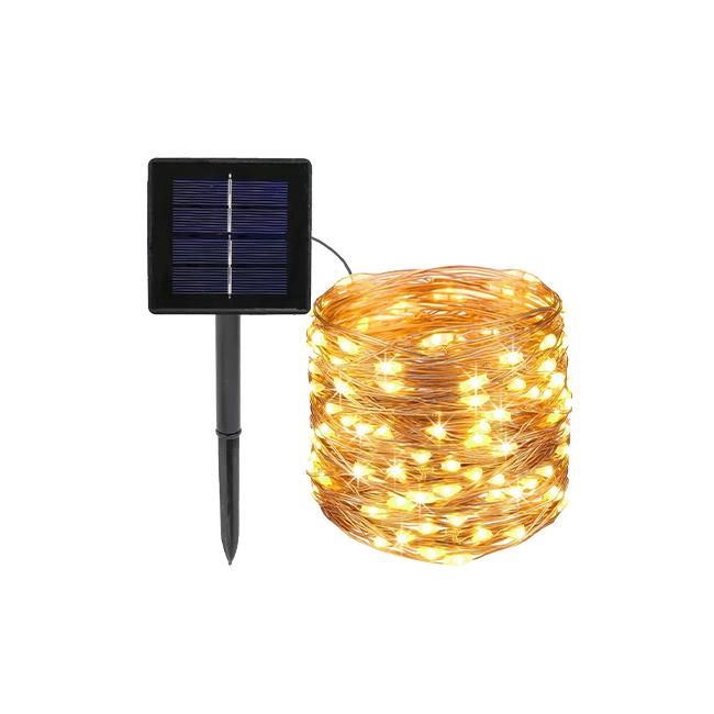 LED solárna girlanda, 100 LED, 1190 cm, šnúrka
