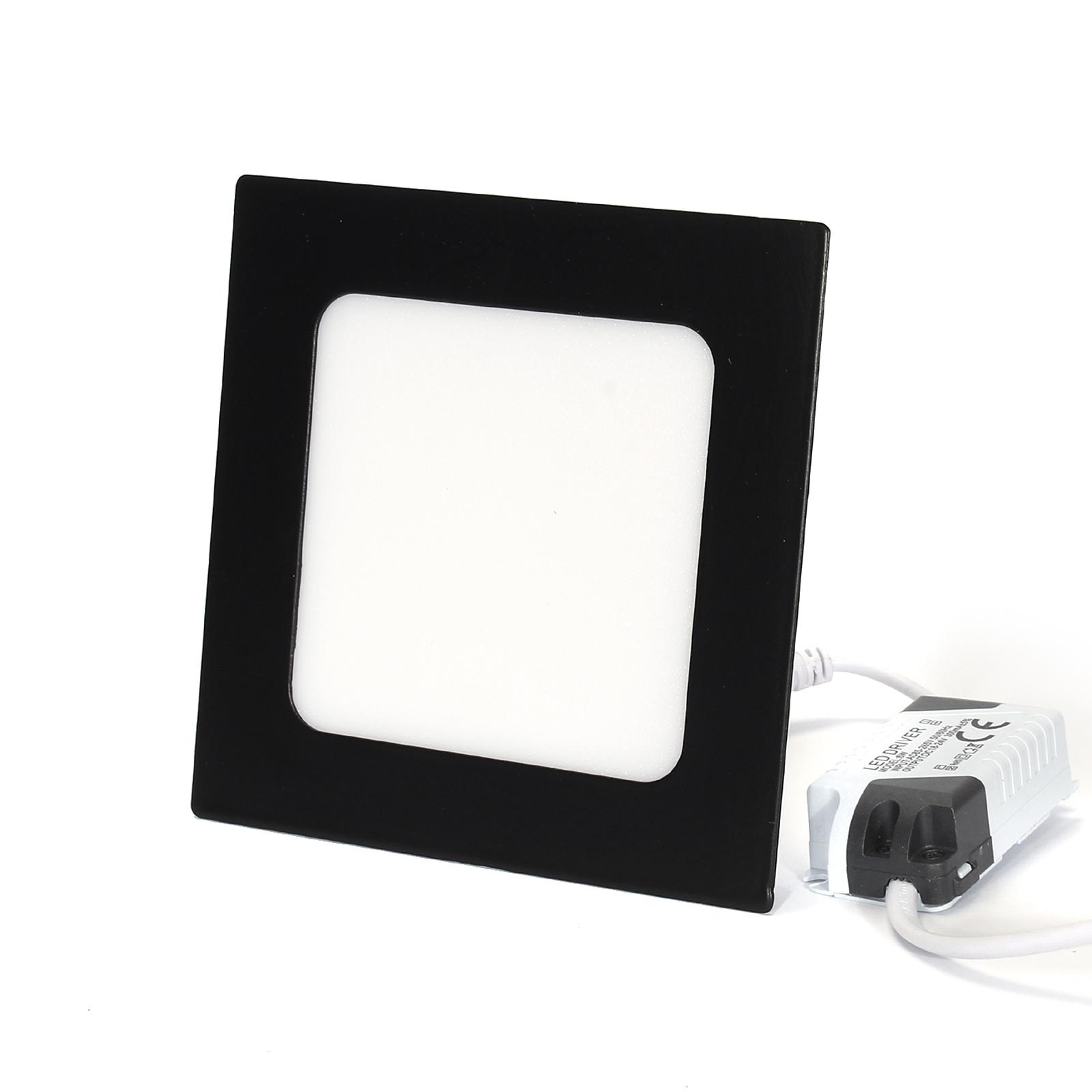 Podhľadový panel Led Square Black 6W 3000K PL-B03