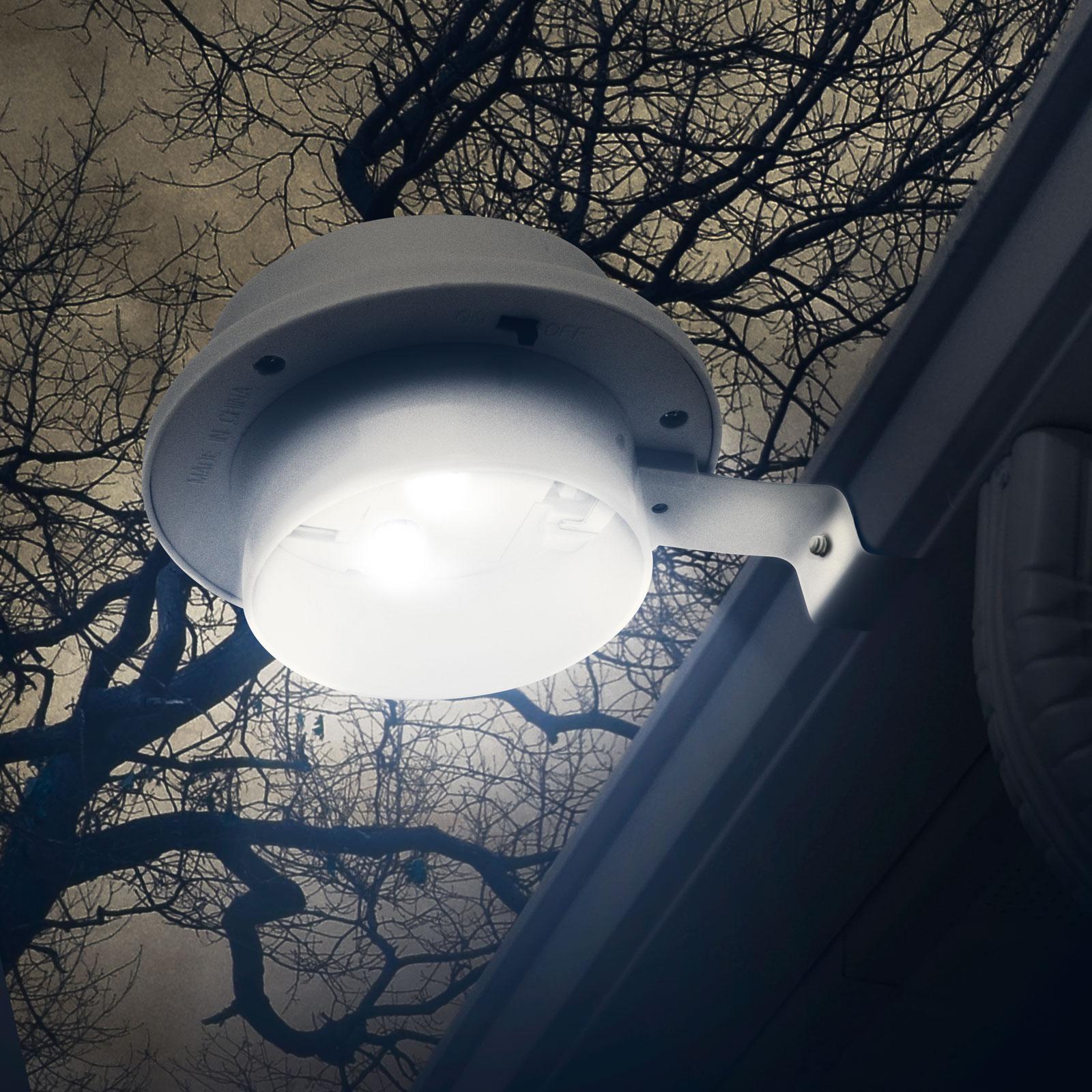 SOLÁRNA LAMPA NA ODKVAP / PLOT S 3 LED - BIELA